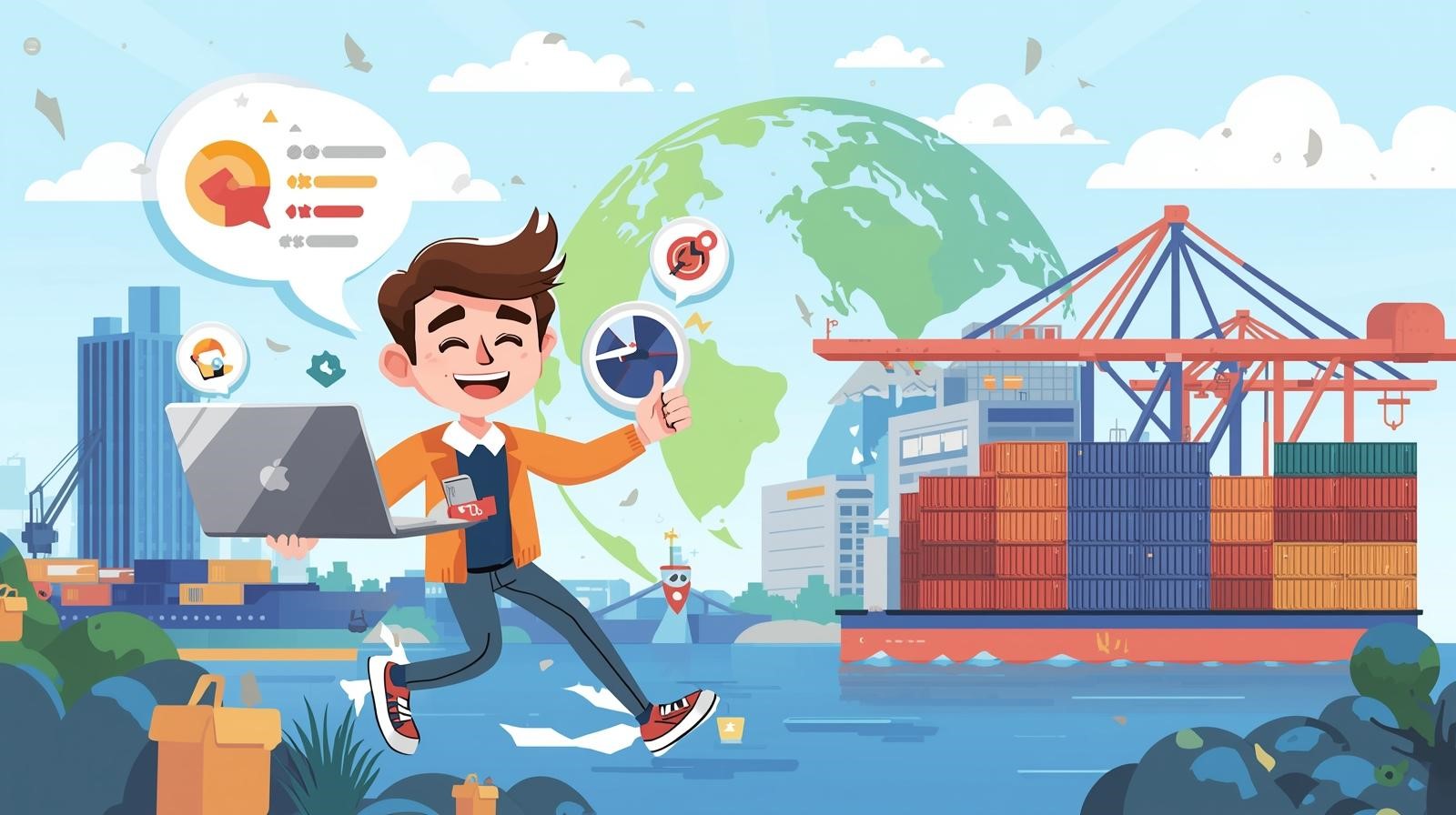 cartoon plaatje die bij deze vacature omschriving past_Ben jij die creatieve content marketeer die de Rotterdamse haven wereldwijd op de kaart zet_ Bij RPPC werk je dicht op de haven, maak je échte impact en ga je 